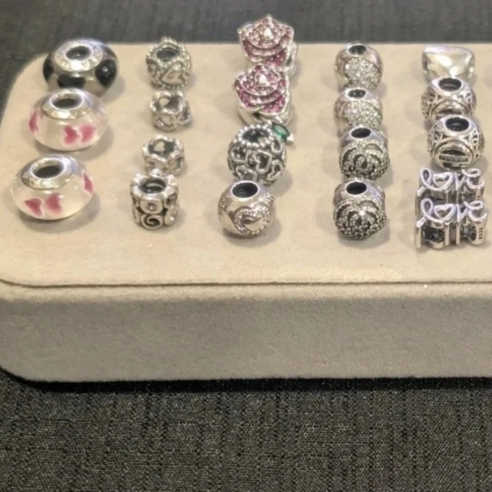 Pandora Bracelet & Mixed Charm Bundle -43pc Lot - Picture 6 of 11
